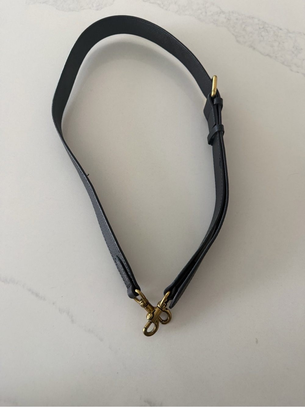 Coach Black Leather Brass Hard Wear Purse Strap Replacement